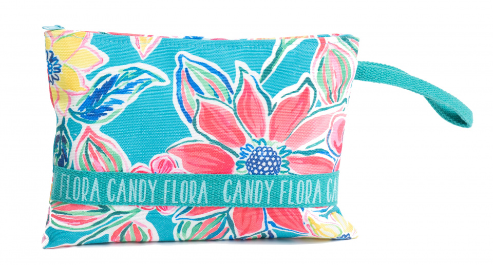 Siretessile plážová taška Flora Candy dámska 22 cm bavlna modrá