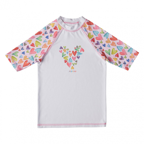 Slipstop UV košeľa Minty dievčenské polyester biela/ružová veľkosť 92