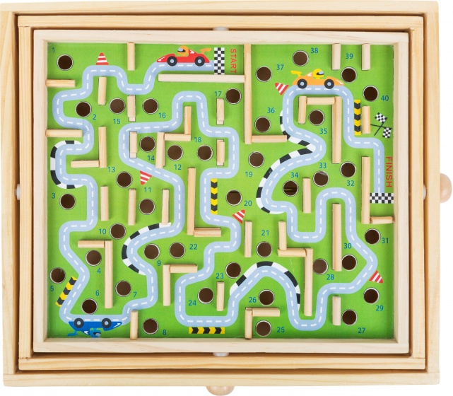 wooden marble maze 32 x 28 cm en