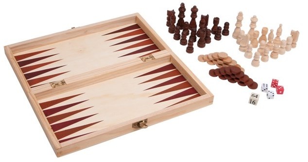 wooden games box 30 x 29 x 2 cm