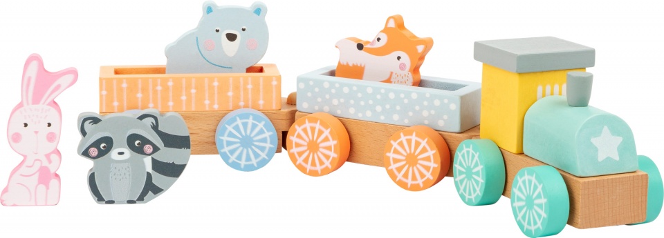 Small Foot houten treinset animals junior 36 cm 9 delig