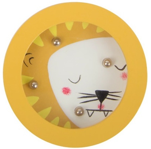 mini labyrinth lion yellow wood 7.5 cm