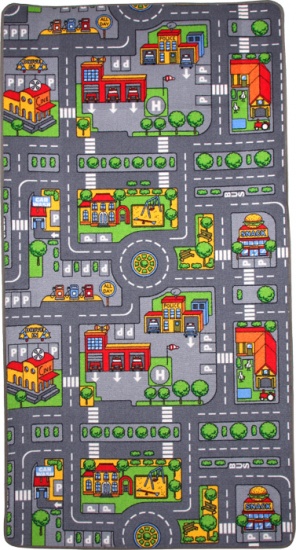 Small Foot verkeerskleed duoplay 165 x 100 cm