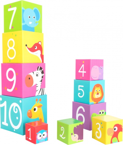 Small Foot stapelblokken wilde dieren 15 cm