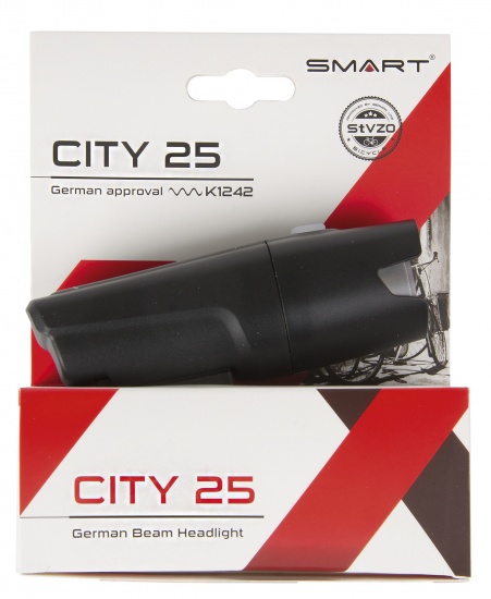 Smart koplamp led city 25 lux zwart