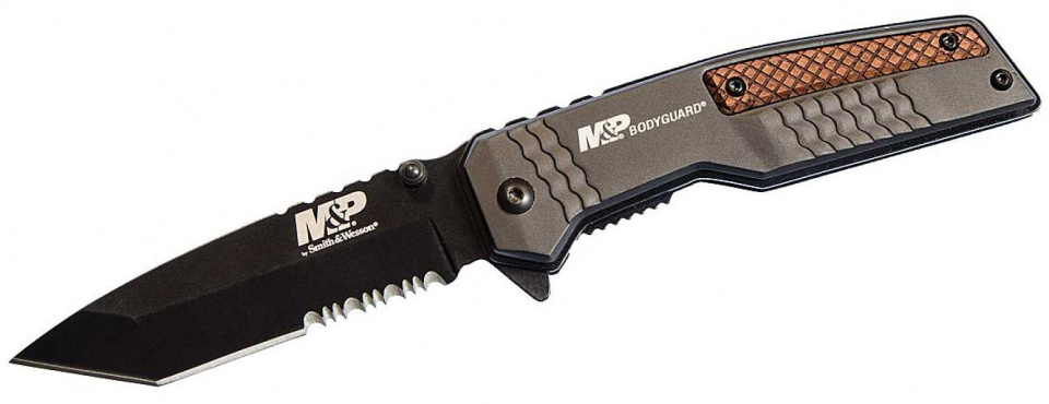 pocket knife M&P Bodyguard 20 cm stainless steel black/brown