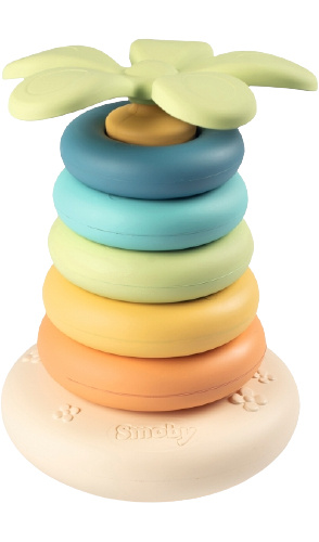 Smoby stohovacia veža Zelená Pyramida junior 16,5 x 23 cm 6-dielna
