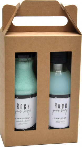 Soap & Gifts gift set Message on a bottle green/blue 2-piece