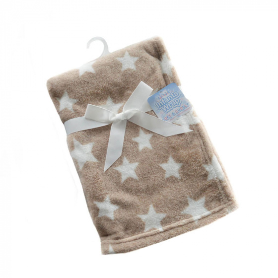 Soft Touch detská deka stars fleece 75 x 100 cm modrá