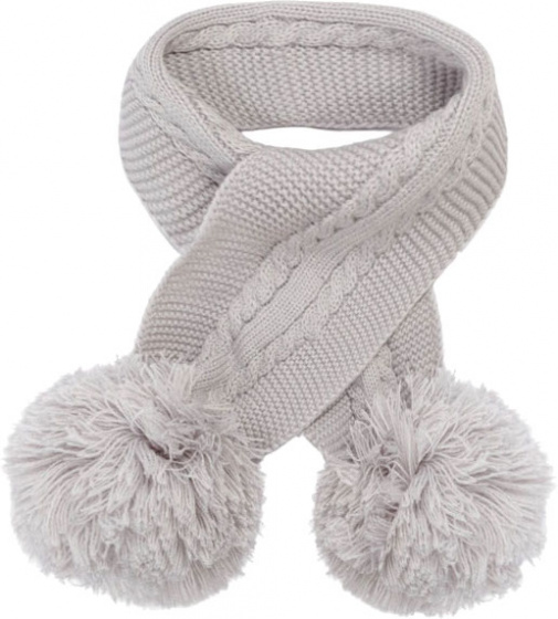 Soft Touch babysjaal Elegance pompoms acryl grijs one size Soft Touch babysjaal Elegance pompoms acryl grijs one size