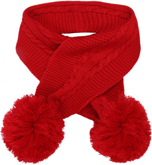 Soft Touch babysjaal Elegance pompoms acryl rood one size Soft Touch babysjaal Elegance pompoms acryl rood one size