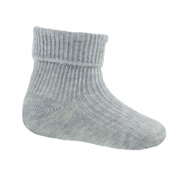baby socks 0-3 months grey