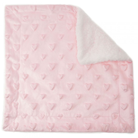 Soft Touch knuffeldoekje hartjes 34 x 34 cm roze Soft Touch knuffeldoekje hartjes 34 x 34 cm roze