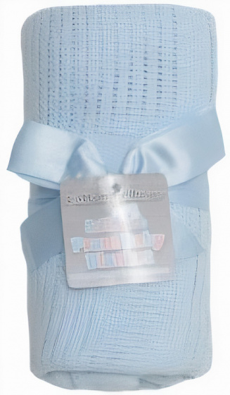 blanket junior cotton 70 x 90 cm light blue