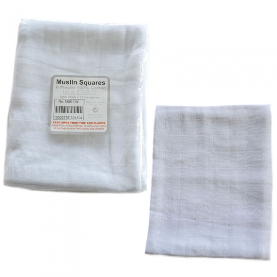 Soft Touch hydrofiele doeken 6 stuks wit Soft Touch hydrofiele doeken 6 stuks wit