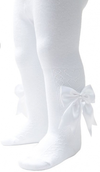 Soft Touch pančuchové nohavice dievčenské bavlna/polyester biele mt 3 až 6 mes