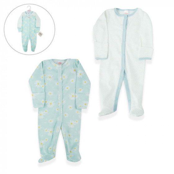 onesie Daisy junior cotton blue 2 pcs mt 50/56