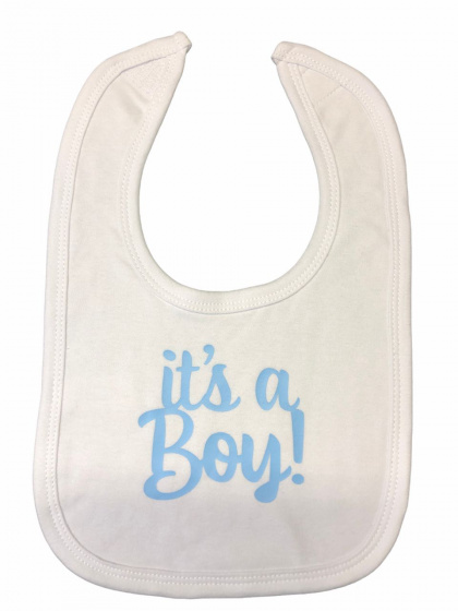 Soft Touch slabber It's a boy jongens 33 cm katoen wit/blauw Wit,Blauw