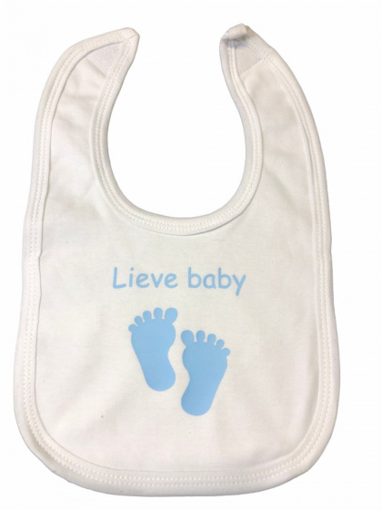 bib Sweet baby boys 33 cm cotton white/blue