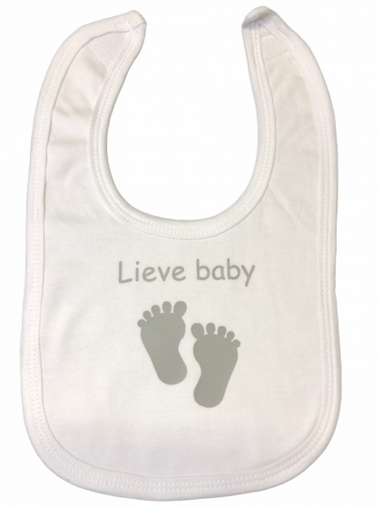 bib Sweet baby boys 33 cm cotton white/grey