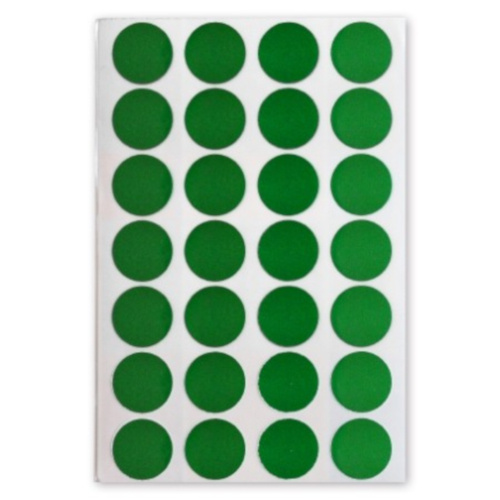 Soho etiketten rond 16 mm papier groen 3 vellen á 28 stuks