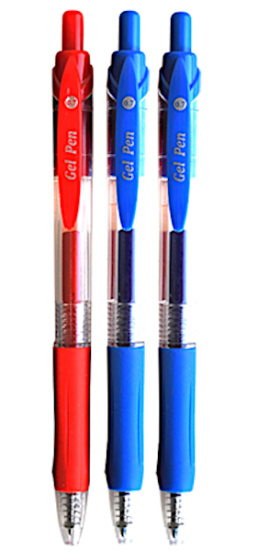 Soho gelpennen 0,7 mm blauw/rood 3 stuks Soho gelpennen 0,7 mm blauw/rood 3 stuks