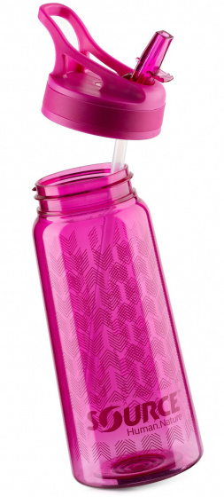 water bottle sport 0,75 liter 25 x 9 cm pink