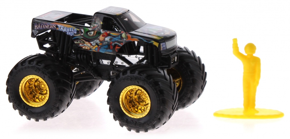 Monster Jam monster truck Bad News 10 cm yellow