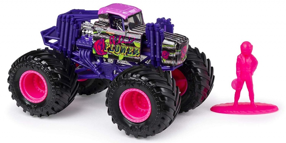 Monster Jam monster truck Wild Flower 10 cm purple