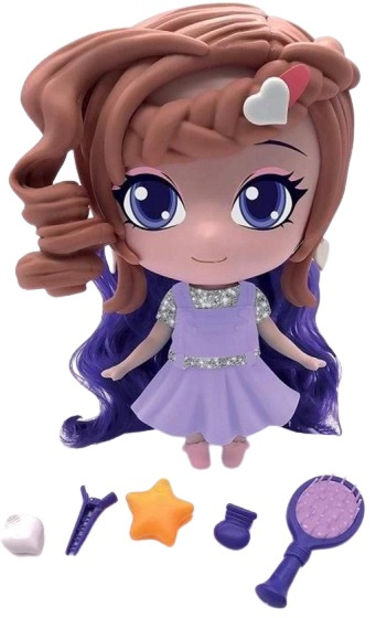 Splash Toys superfancy kaphoofd fancy meisjes 29,5 cm bruin 6 delig
