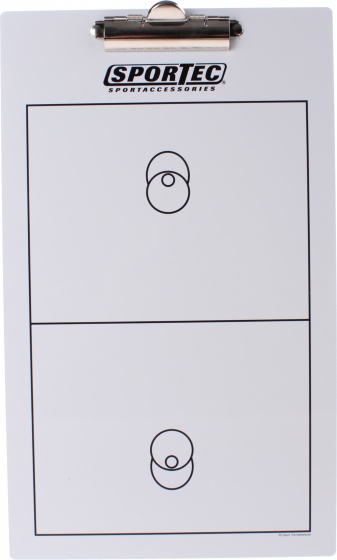 Sportec coach board with clip korfball 40 cm white