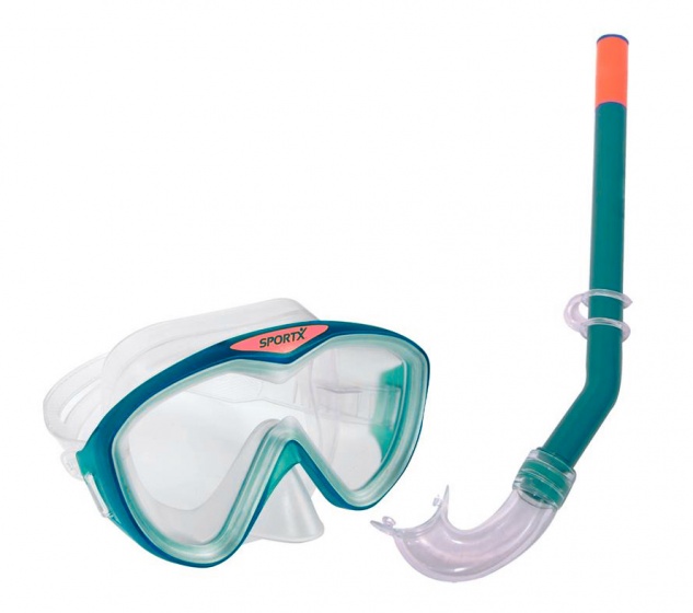 SportX Snorkelset Šport junior 3-8 rokov tyrkysová