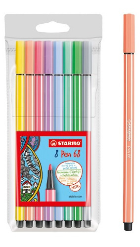 Stabilo sada fixiek Pastel 8 kusov