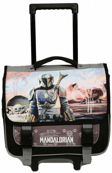 Star Wars trolley schooltas mandalorian 25 liter polyester zwart