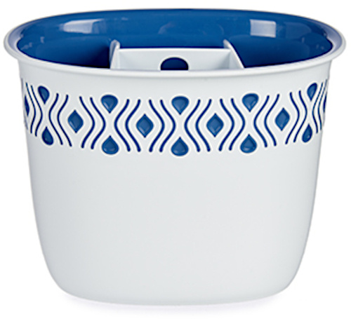 Stefanplast odkvapkávač na príbory Tosca 19,5 x 13,5 x 14 cm biela/modrá