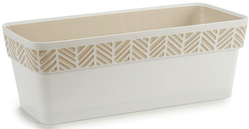 Stefanplast kvetináč Orfeo 49,3 x 19 cm nádrž na vodu biela