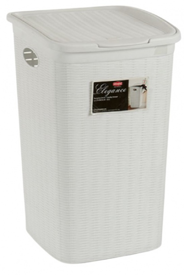 Stefanplast kôš na bielizeň Elegance 50 litrov 38 x 36,5 x 54,5 cm biely