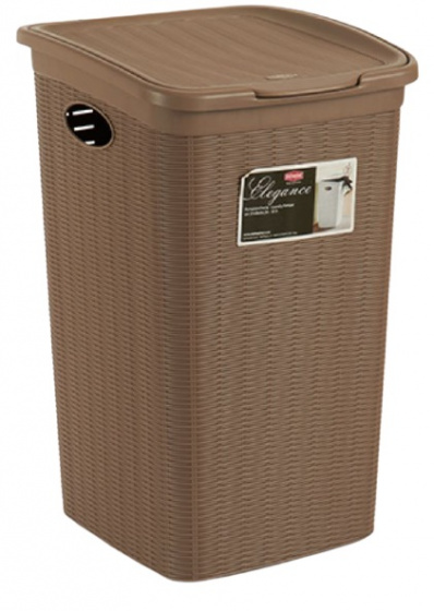 Stefanplast kôš na bielizeň Elegance 50 litrov 38 x 36,5 x 54,5 cm hnedý