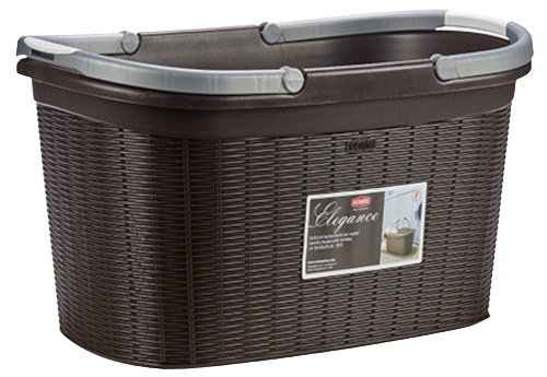 Stefanplast kôš na bielizeň Elegant 35 litrov 57,5 x 36,5 cm hnedý