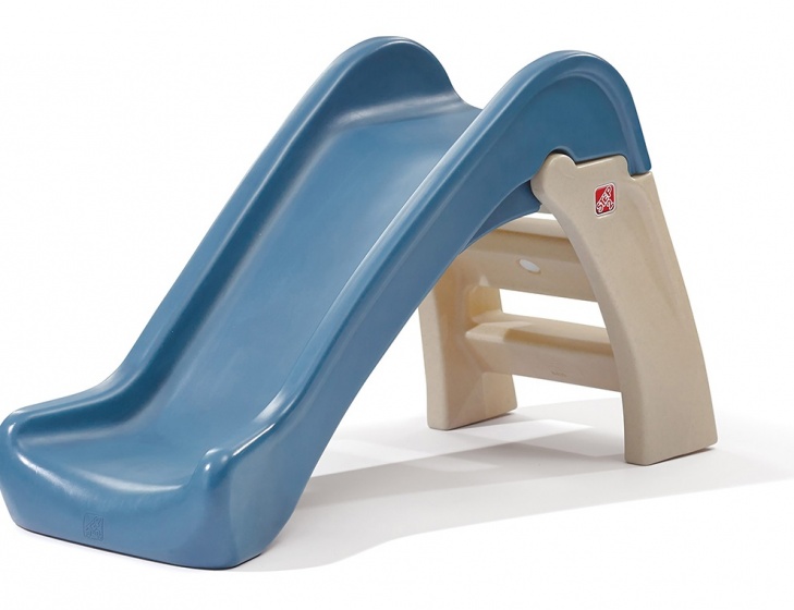 Step2 glijbaan play and fold 110 cm bruin/blauw