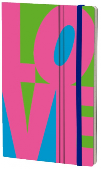 Stifflexible notebook Fluo Love21 x 13 cm kartón/papier biely