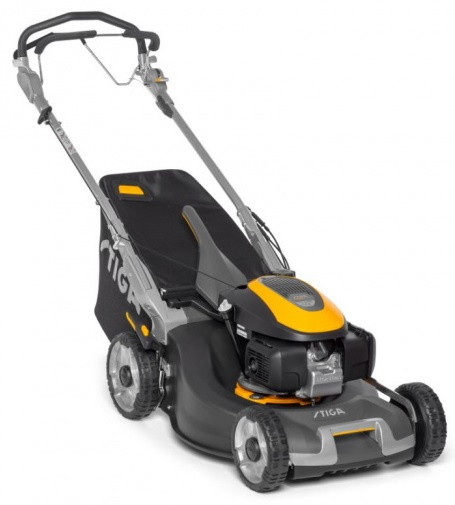 Stiga kosačka na trávu Twinclip 55 SV H benzínová 168 cm žltá/sivá
