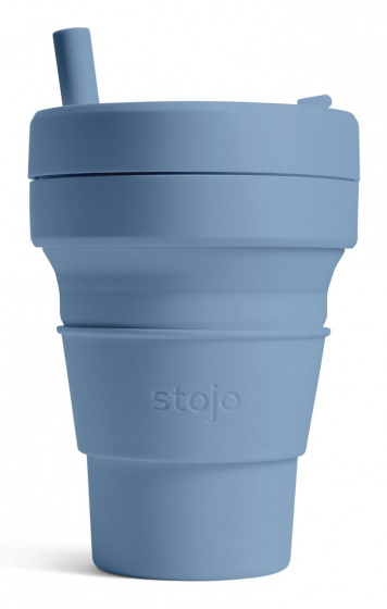 skladacia šálka na kávu 10,2 x 16,5 cm silikón biely 350 ml