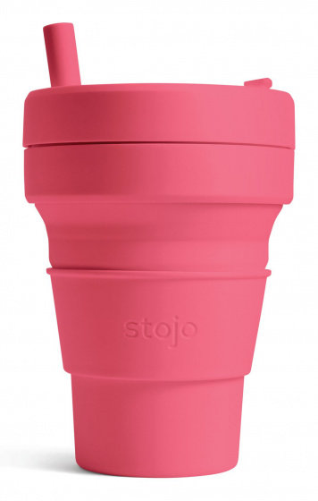 Stojo skladacia šálka na kávu 10,2 x 16,5 cm silikónová biela 470 ml