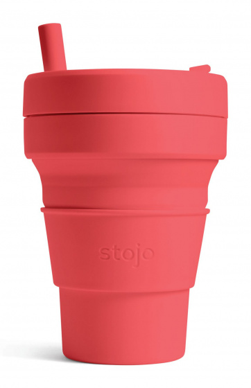 skladacia šálka na kávu 10,2 x 16,5 cm silikón biely 350 ml