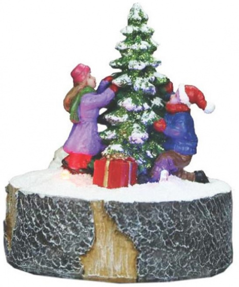 Stop & Look balenie vianočné figúrky 12 x 8,5 cm keramická biela/sivá