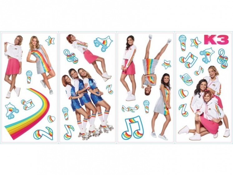 Studio 100 muurstickers k3 muziek 34 stickers