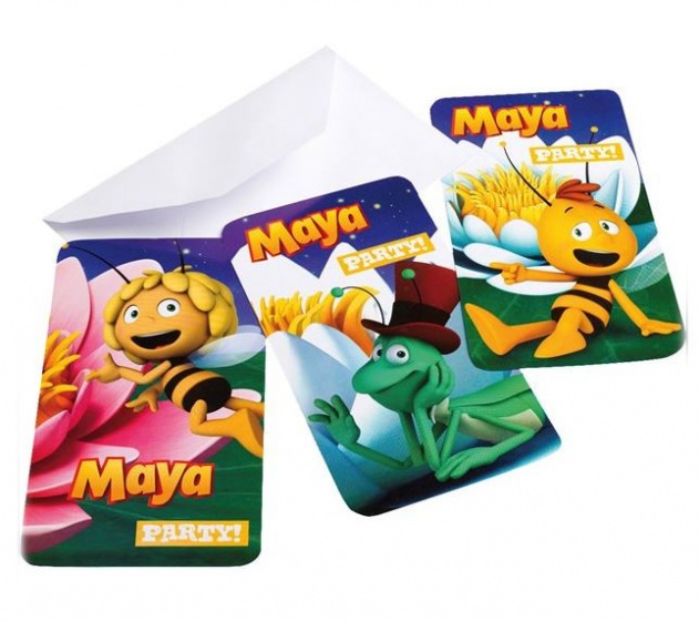 Studio 100 pozvánky s obálkou Včielka Maja 6 kusov 14 cm