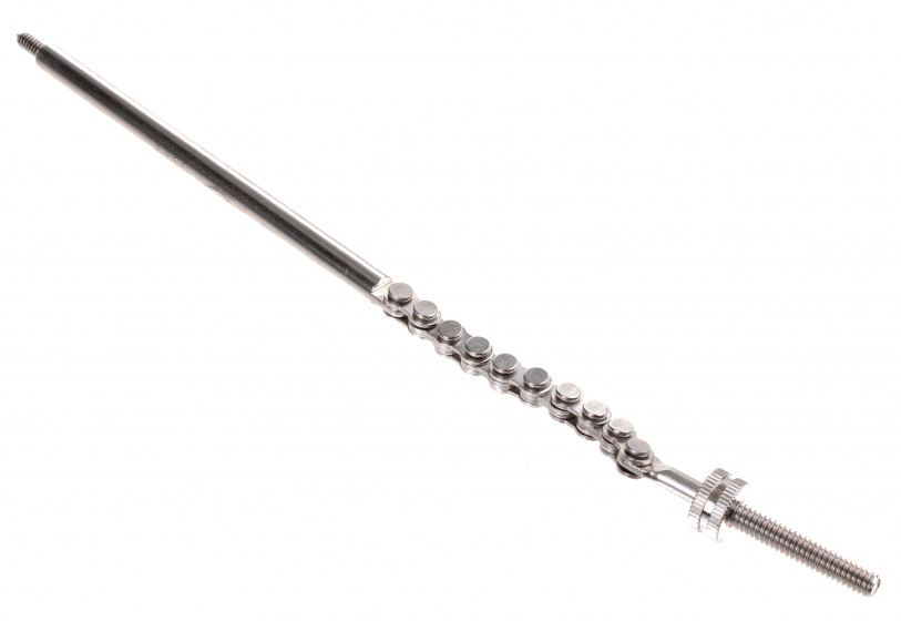 Sturmey Archer controlestift 5 merktekens 175 mm zilver hsa420