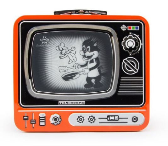 Suck UK obedár tv 20,5 x 19,5 cm plechová oranžová/čierna